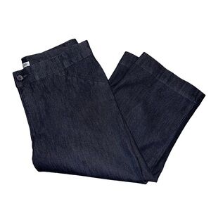 Lee Womens Just Below The Waist Dark Blue Denim Capris Size 12 Medium